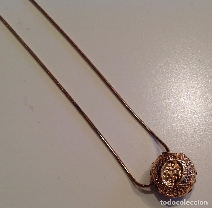Joyeria: GARGANTILLA CHAPADA EN ORO. ROSET&Oacute;N DE SWAROVSKI. - Foto 4