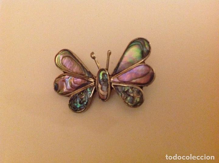 Joyeria: BROCHE VINTAGE. MADREPERLA Y N&Aacute;CAR. - Foto 3