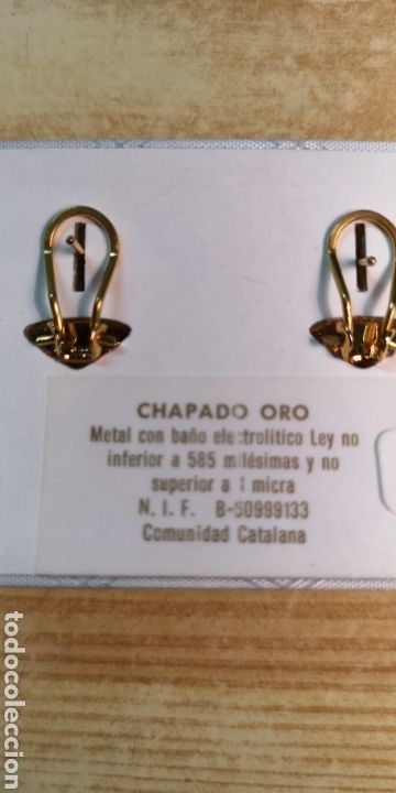 Joyeria: Pendientes vintage a estrenar chapado a oro - Foto 3