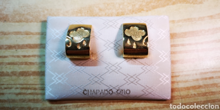 Joyeria: Pendientes vintage a estrenar chapado a oro - Foto 1