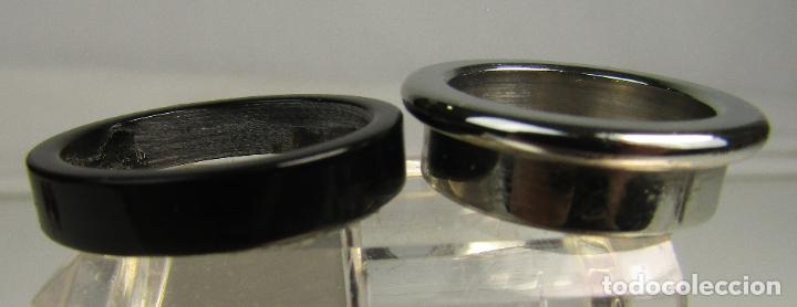 Joyeria: ALIANZA EN ACERO INOXIDABLE Y NEGRO. - Foto 3