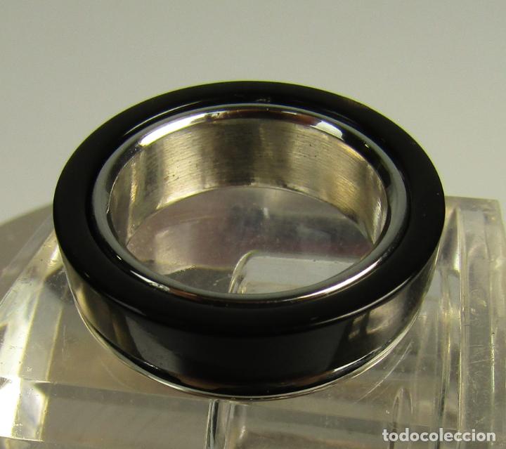 Joyeria: ALIANZA EN ACERO INOXIDABLE Y NEGRO. - Foto 5