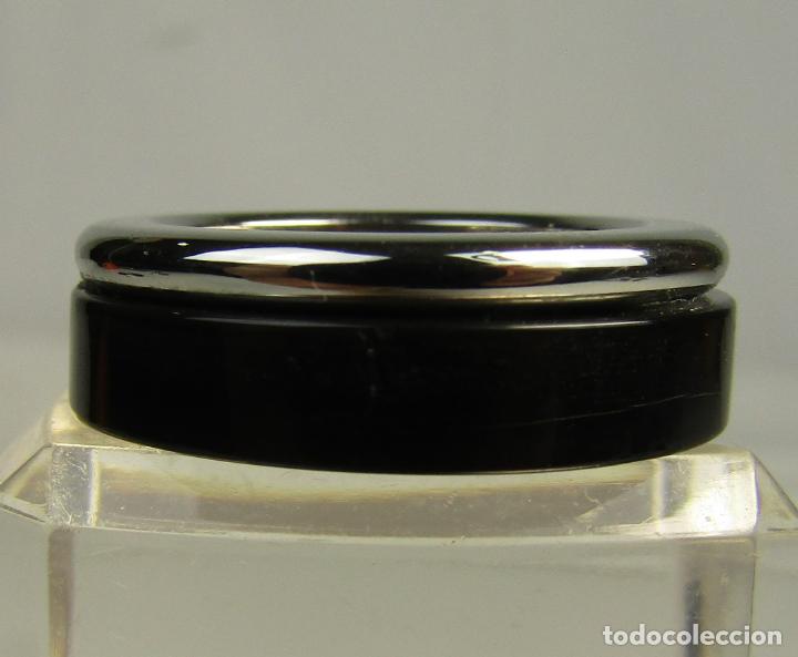Joyeria: ALIANZA EN ACERO INOXIDABLE Y NEGRO. - Foto 1