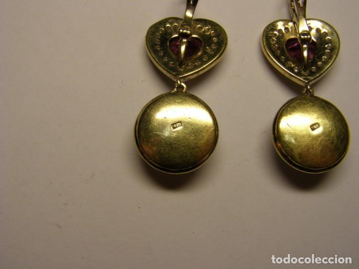 Joyeria: Par de pendientes con pedreria. - Foto 3