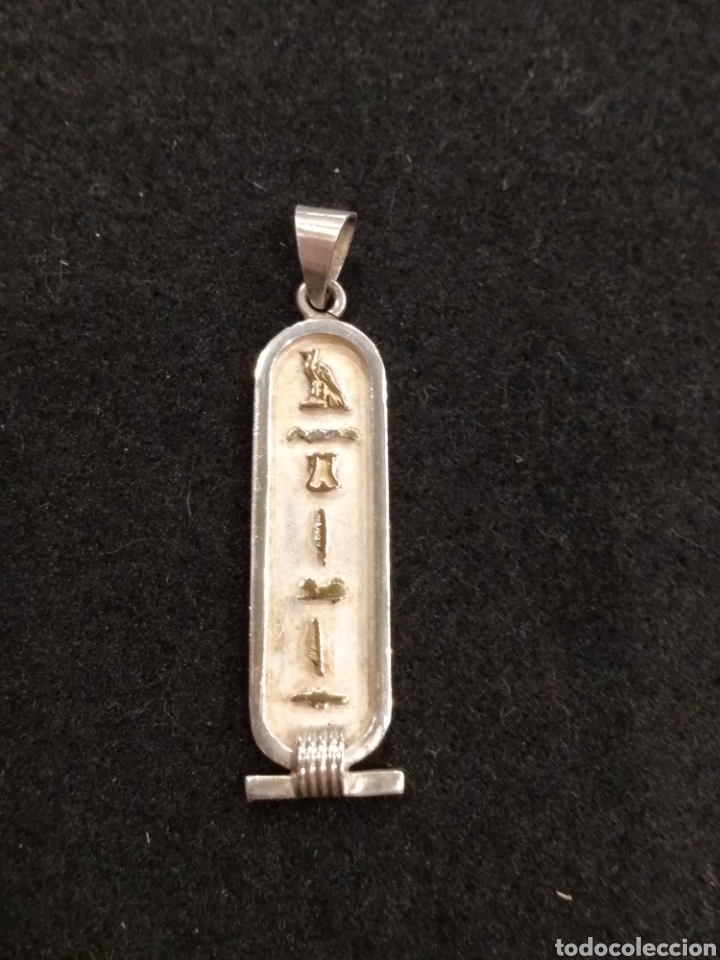 Joyeria: Colgante de plata, s&iacute;mbolos egipcios