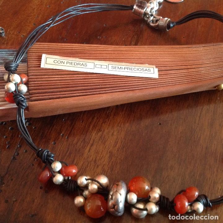 Joyeria: PULSERA DE CUERO CON CORNALINAS. PIEDRAS SEMIPRECIOSAS - Foto 1