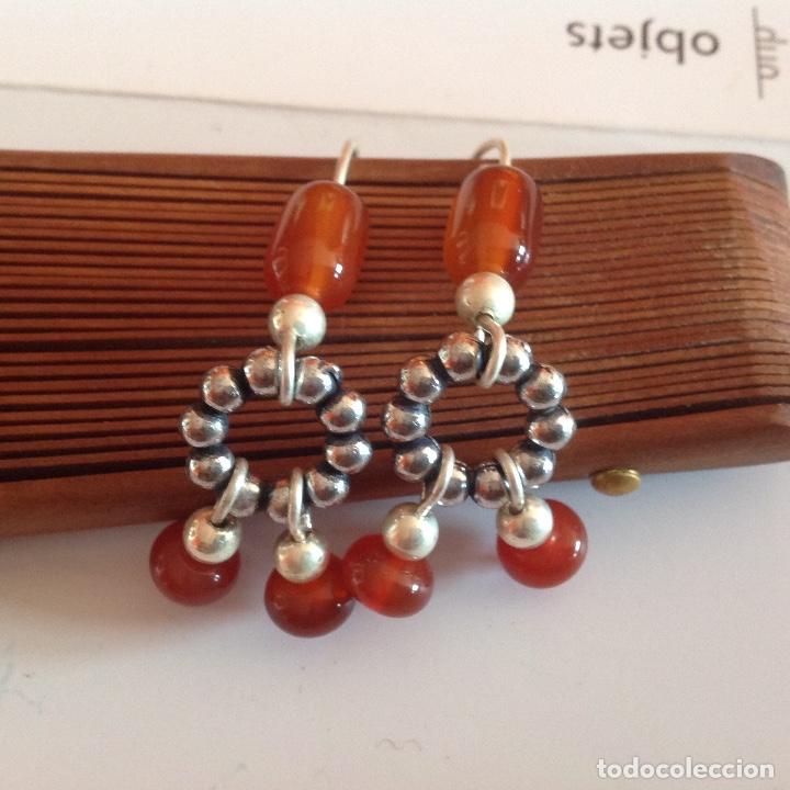 Joyeria: PENDIENTES CON CORNALINAS .PIEDRA SEMIPRECIOSA - Foto 2