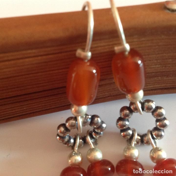 Joyeria: PENDIENTES CON CORNALINAS .PIEDRA SEMIPRECIOSA - Foto 3
