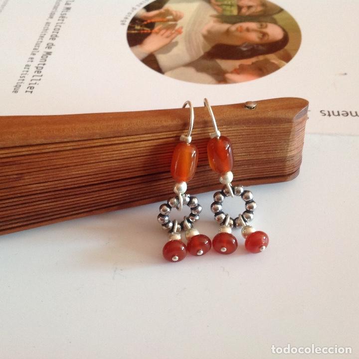 Joyeria: PENDIENTES CON CORNALINAS .PIEDRA SEMIPRECIOSA - Foto 4