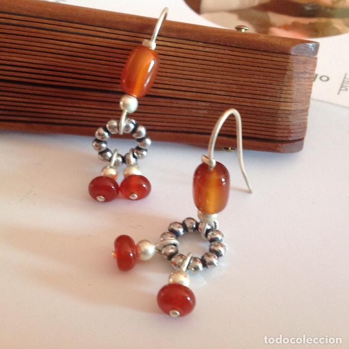 Joyeria: PENDIENTES CON CORNALINAS .PIEDRA SEMIPRECIOSA - Foto 5