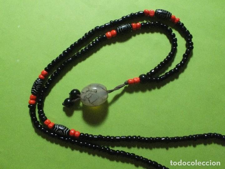 Schmuck: COLLAR DE CUENTAS ALGUNAS LABRADAS ESTILO ETNICO