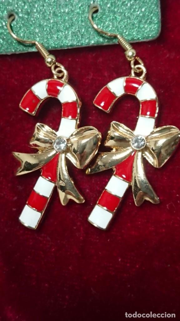 Schmuck: ORIGINALES PENDIENTES BASTONES DE NAVIDAD