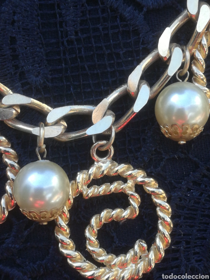 Joyeria: Collar chapado oro adornos y perlas - Foto 2