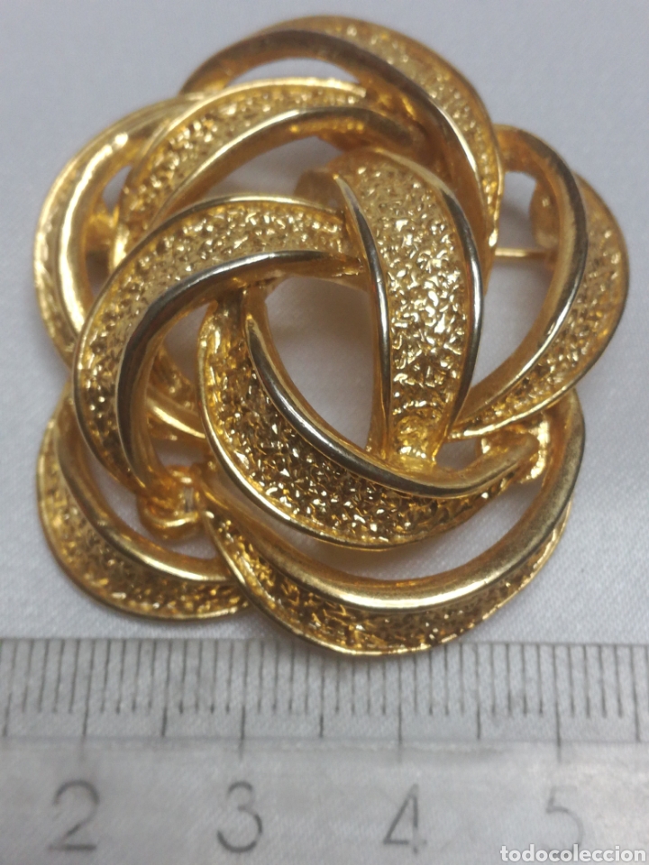 Joyeria: Broche vintage chapado oro - Foto 2