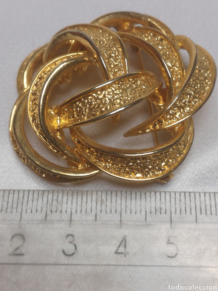 Joyeria: Broche vintage chapado oro - Foto 3