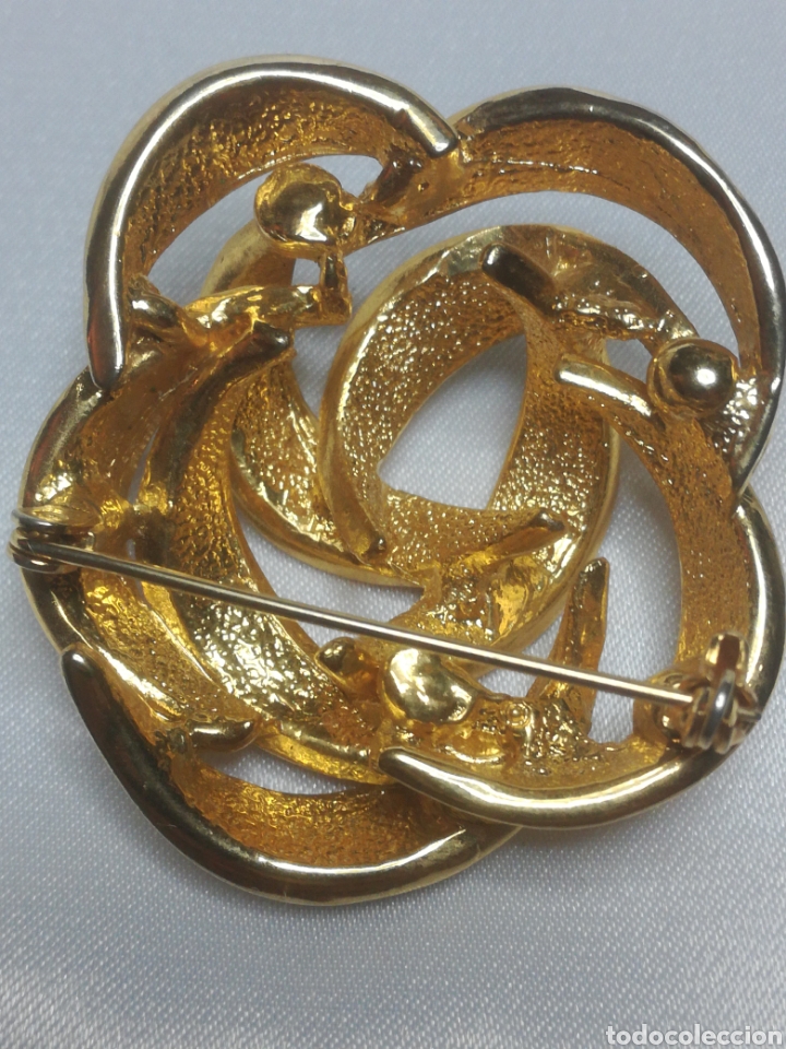 Joyeria: Broche vintage chapado oro - Foto 4