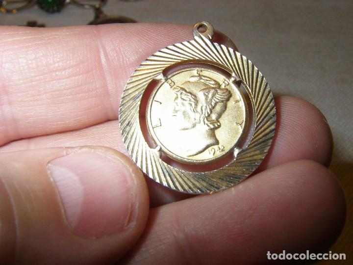 Joyeria: Medalla con moneda estadounidense, ba&ntilde;ada oro. - Foto 2