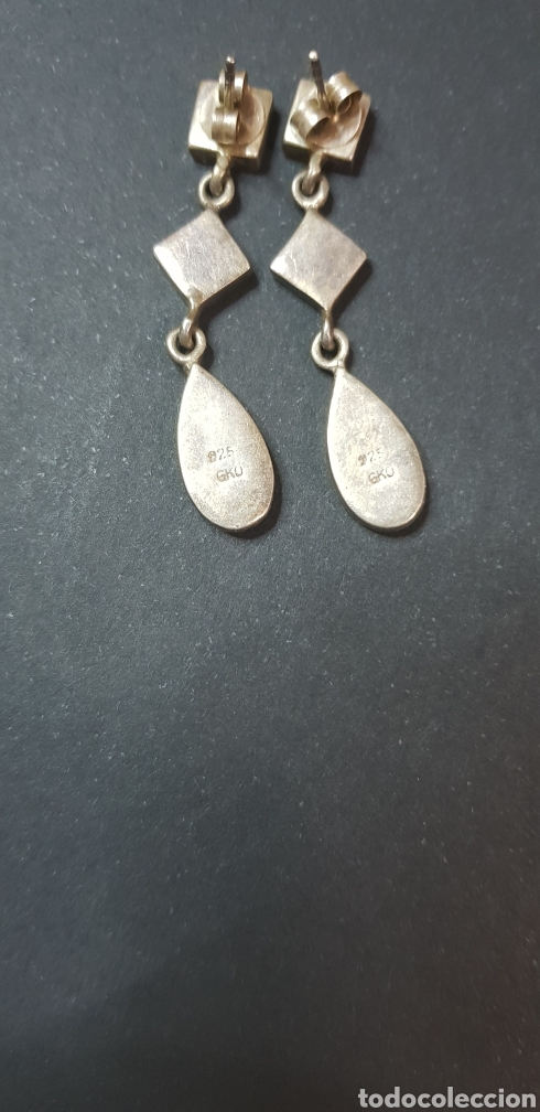 Joyeria: #574 PENDIENTES PLATA FORMA GEOMETRICA CONTRASTE 925 GKO - Foto 2