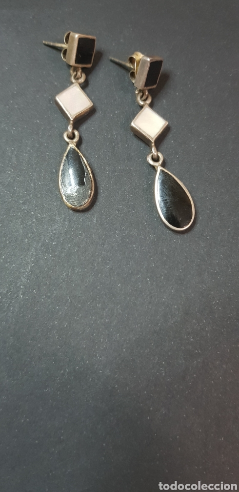 Joyeria: #574 PENDIENTES PLATA FORMA GEOMETRICA CONTRASTE 925 GKO - Foto 1