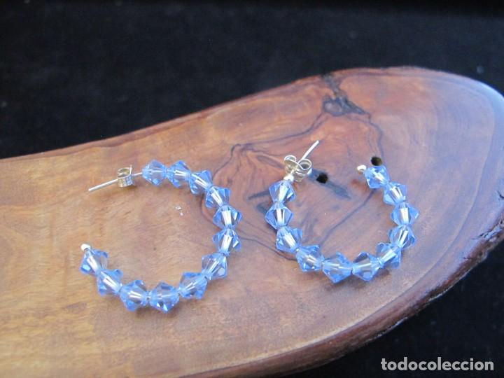 Joyeria: Divertidos pendientes de plata de ley y cristales. - Foto 1