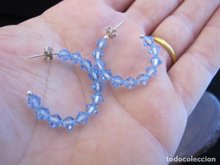 Joyeria: Divertidos pendientes de plata de ley y cristales. - Foto 2