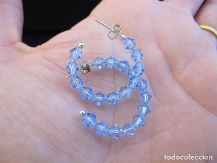 Joyeria: Divertidos pendientes de plata de ley y cristales. - Foto 3