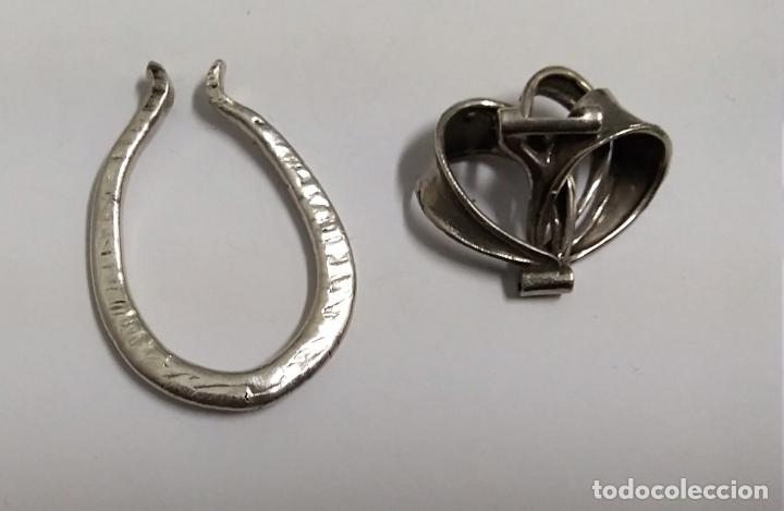 Joyeria: 2 PENDIENTES EN PLATA. A&Ntilde;OS 70. - Foto 2