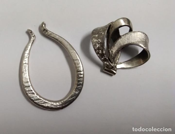 Joyeria: 2 PENDIENTES EN PLATA. A&Ntilde;OS 70. - Foto 1