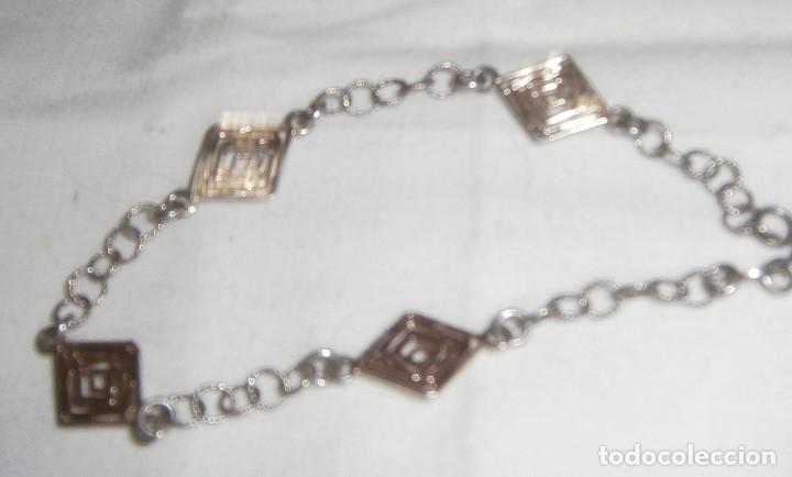 Joyeria: pulsera arabe plateada 19 cms de larga - Foto 1