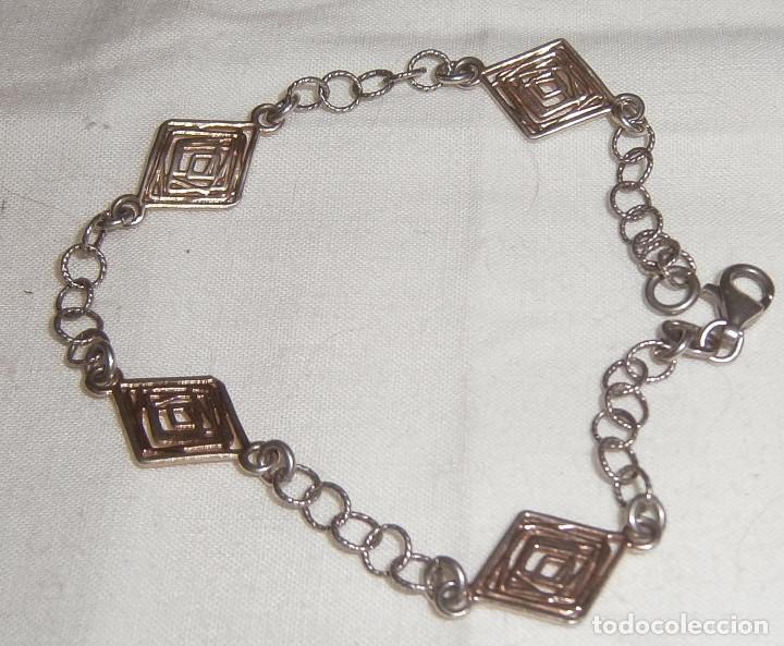 Joyeria: pulsera arabe plateada 19 cms de larga - Foto 2