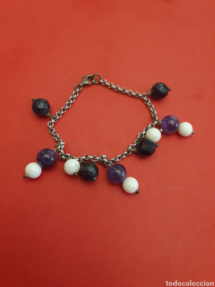 Joyeria: Pulsera Plata.18cm.Piedras Naturales.
