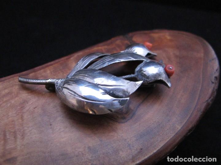 Joyeria: Antiguo broche de plata y coral - Foto 5