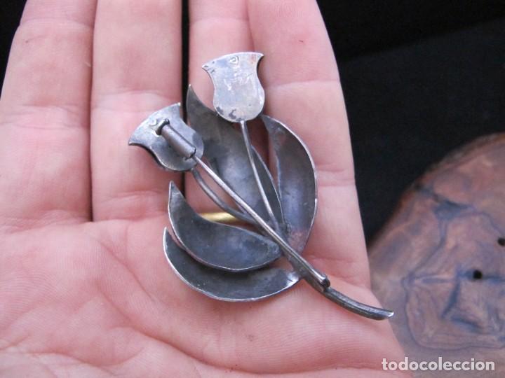 Joyeria: Antiguo broche de plata y coral - Foto 6