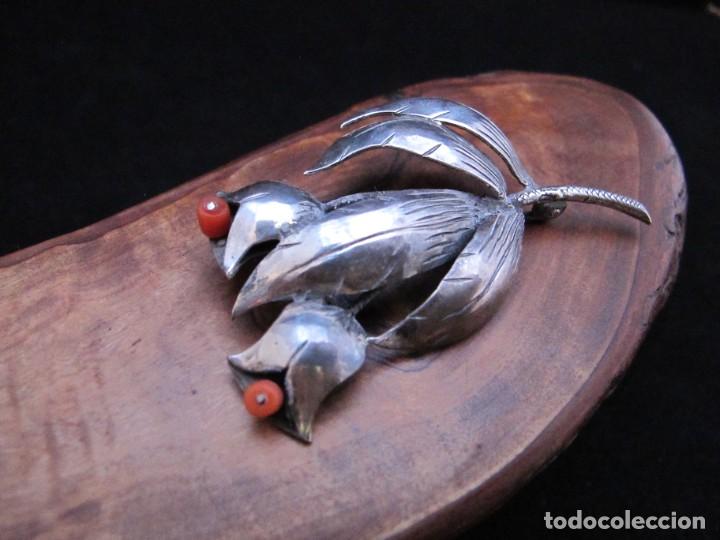 Joyeria: Antiguo broche de plata y coral - Foto 10