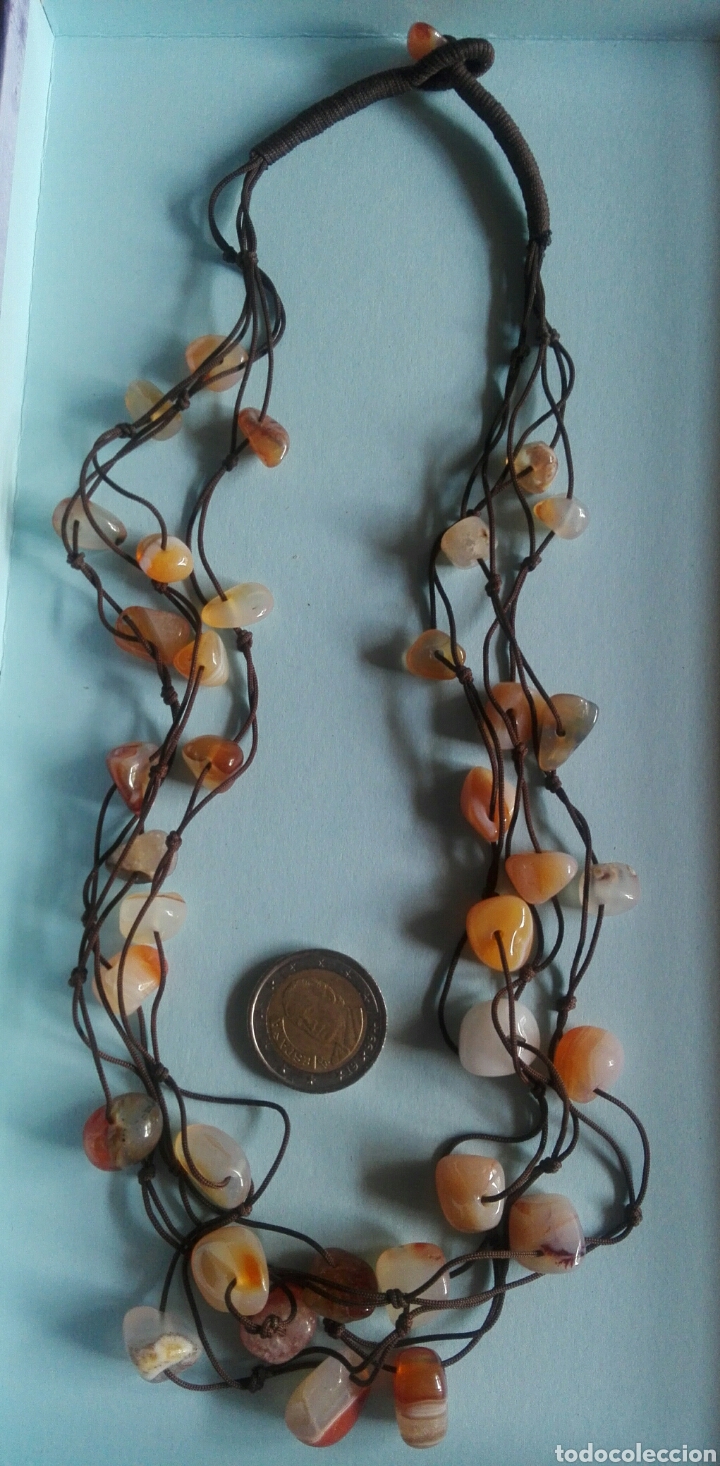 Joyeria: Collar largo de piedras con tonos marrones - Foto 2