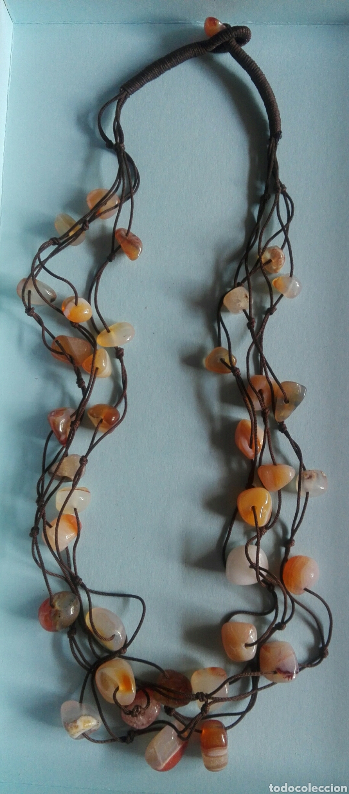 Joyeria: Collar largo de piedras con tonos marrones - Foto 1