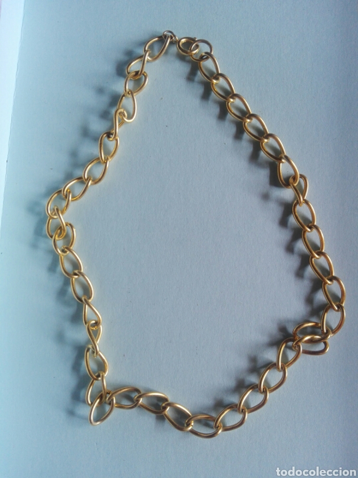 Joalharia: Collar gargantilla de eslabones dorados - A&ntilde;os 80