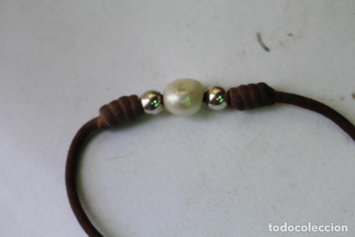 Joyeria: pulsera cord&oacute;n con perla y plata de ley 925 - Foto 2