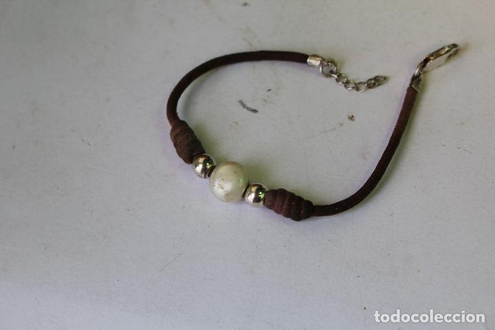 Joyeria: pulsera cord&oacute;n con perla y plata de ley 925 - Foto 3