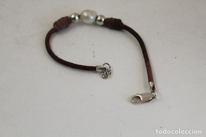 Joyeria: pulsera cord&oacute;n con perla y plata de ley 925 - Foto 6
