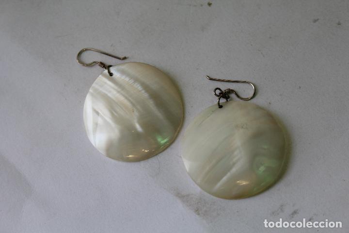 Joyeria: pendientes nacar y plata de ley 925 - Foto 2