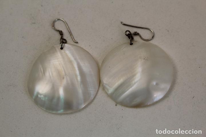 Joyeria: pendientes nacar y plata de ley 925 - Foto 3