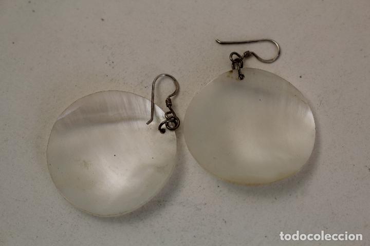 Joyeria: pendientes nacar y plata de ley 925 - Foto 4