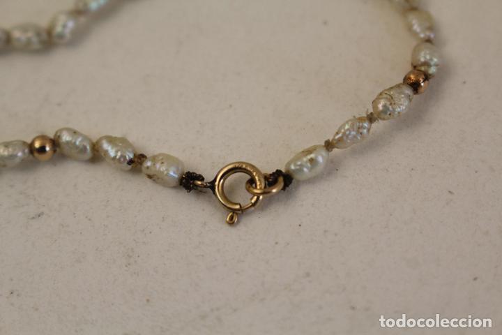 Joyeria: pulsera de perlas y oro 14g.f. - Foto 3
