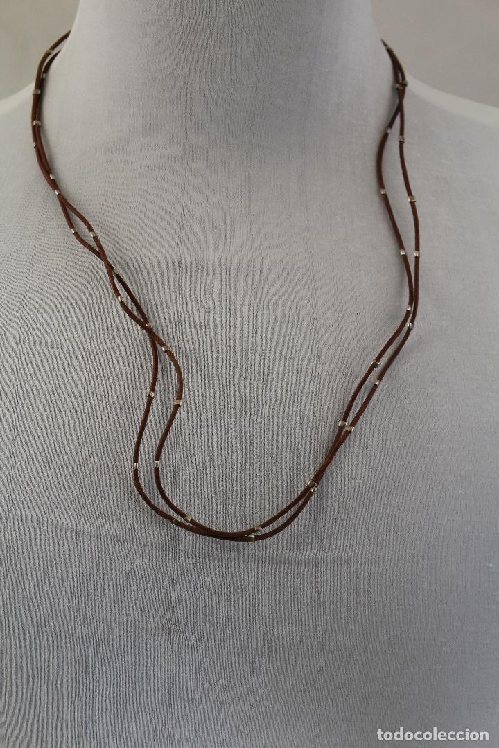 Joyeria: collar largo cord&oacute;n y plata 925 - Foto 1