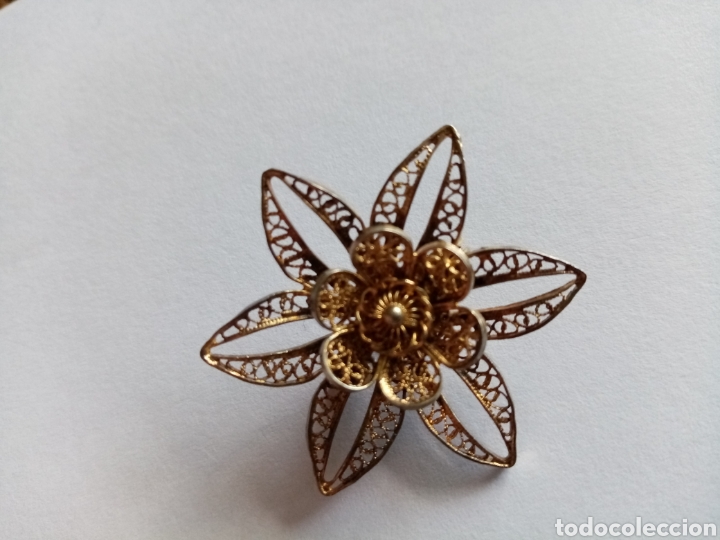 Joyeria: Antiguo broche de filigrana de plata - Foto 2