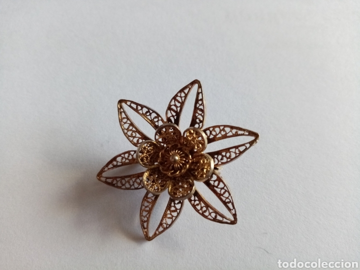 Joyeria: Antiguo broche de filigrana de plata - Foto 1