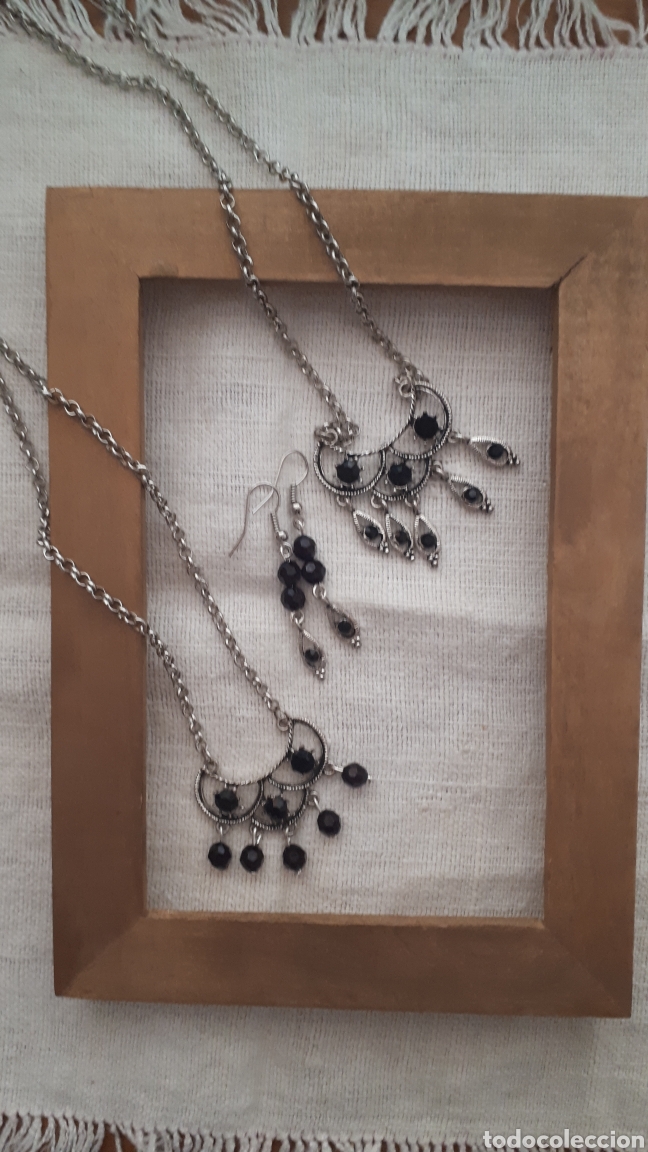 Joalharia: Pendientes o collar montaje artesanal piezas vintage metal y cuentas facetadas de Janil