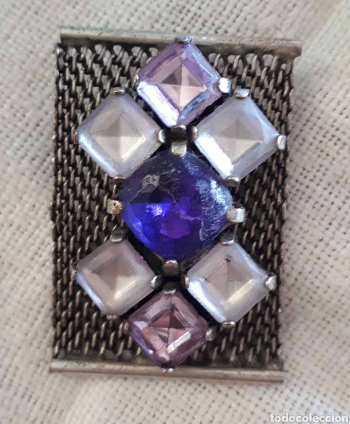 Joyeria: Broche vintage malla plateada plata? - Foto 1