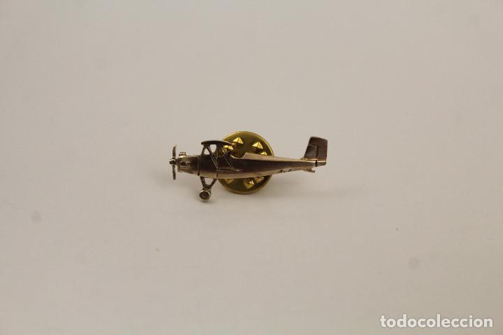 Schmuck: pin avion dorado broche antiguo de joyeria